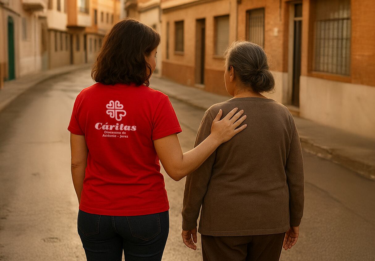 Un total de 22 familias han sido atendidas por Cáritas en Jerez durante el último año