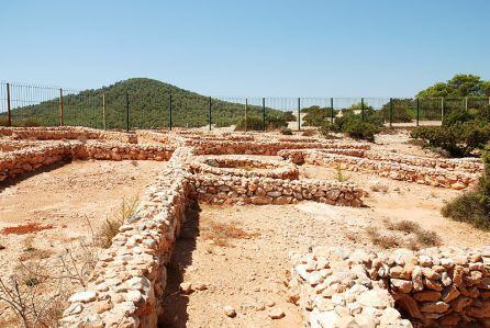 Imagen del poblado fenicio de sa Caleta