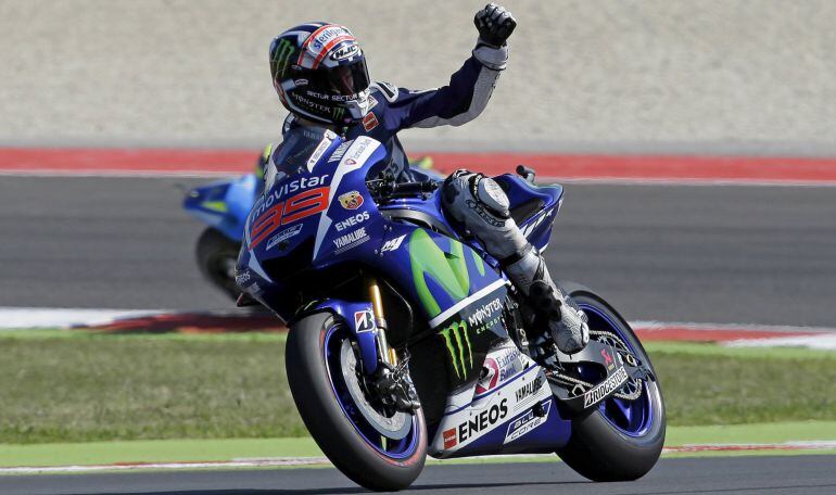 El español Jorge Lorenzo ha logrado la pole en San Marino.