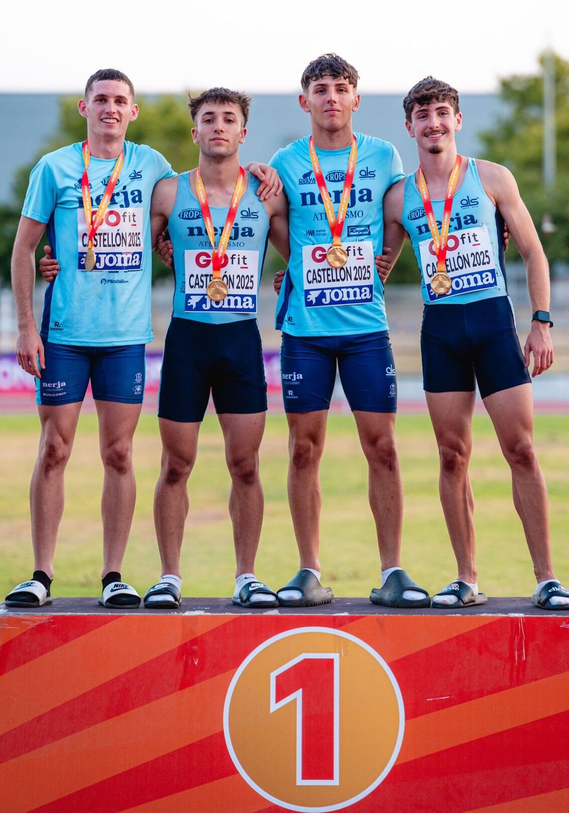 El Trops-Cueva de Nerja consiguió la medalla de oro en el relevo masculino de 4x100 compuesto por Javier Gonzalez, Iker Fernandez, Salvador Garrido y Pablo Mancheño