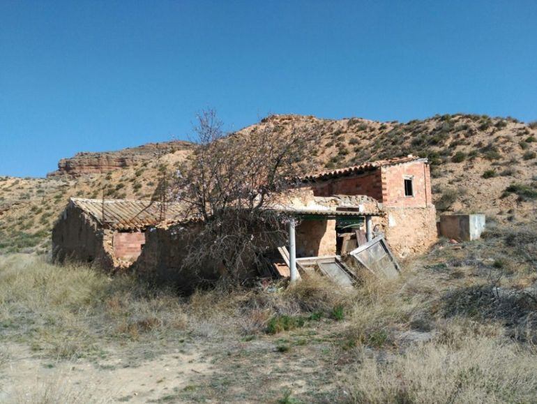 Corral abandonado registrado por la Guardia Civil en Albalate del Arzobispo 