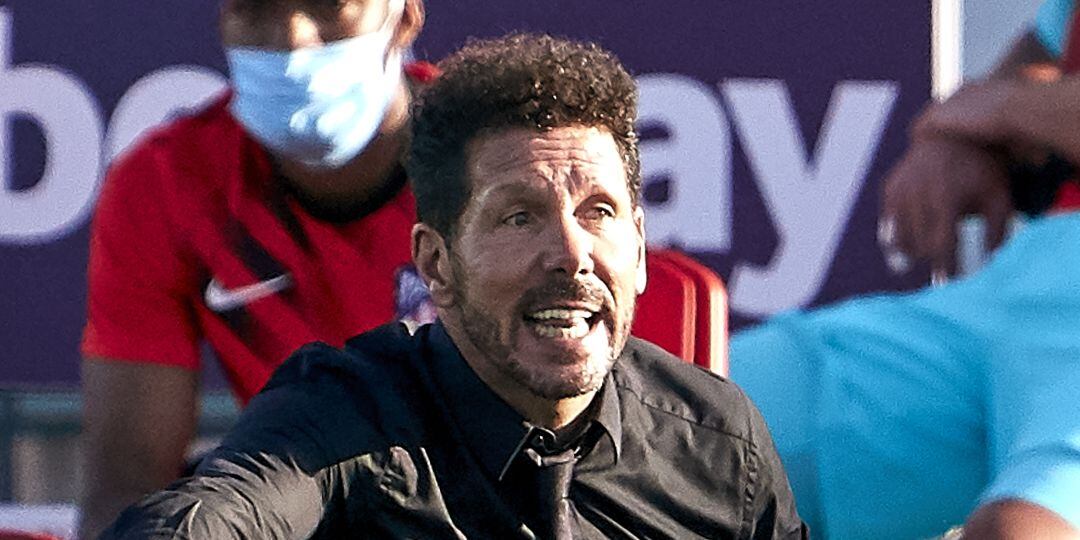 Simeone, durante un partido del Atlético de Madrid