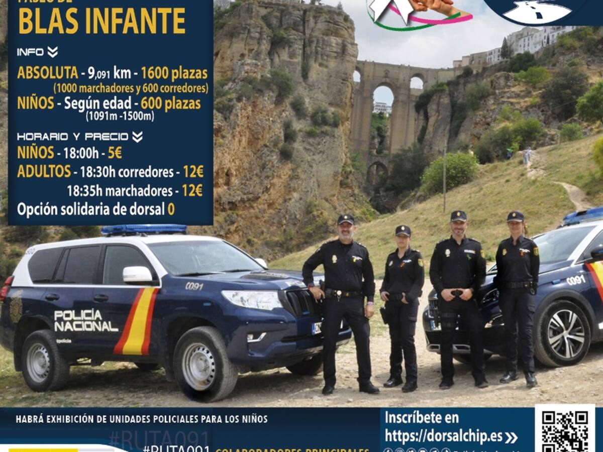 La Comisaría Local de la Policía Nacional presenta en Ronda la primera edición de la carrera solidaria ‘Ruta 091’