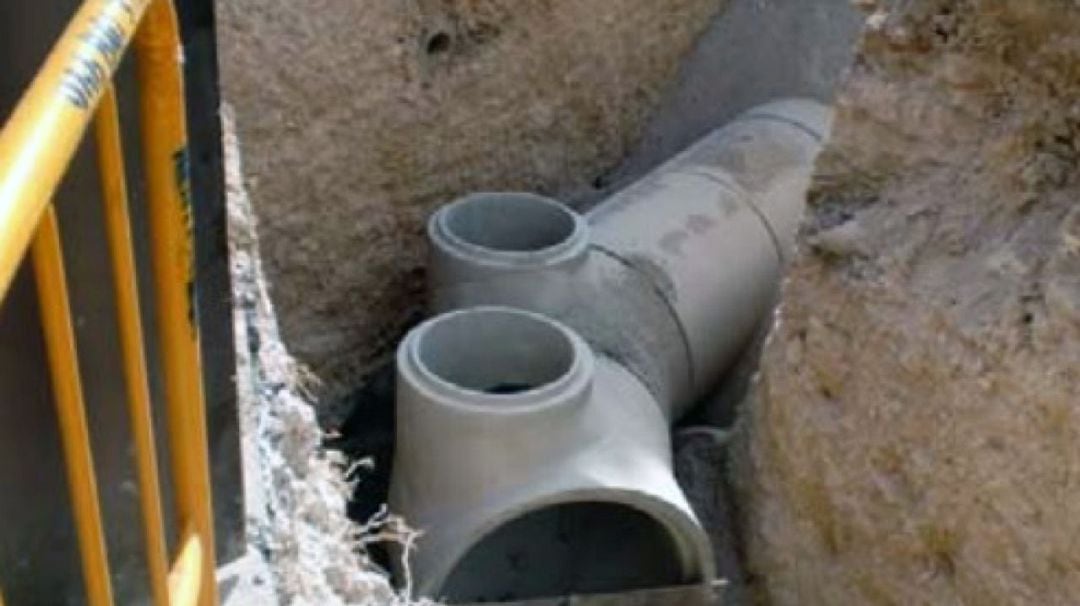 Obras de un colector de aguas en Elche
