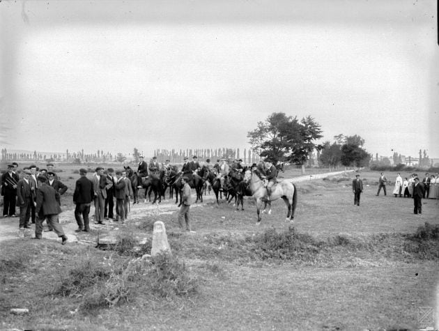 La visita de mojones en 1914. Romería de Olárizu