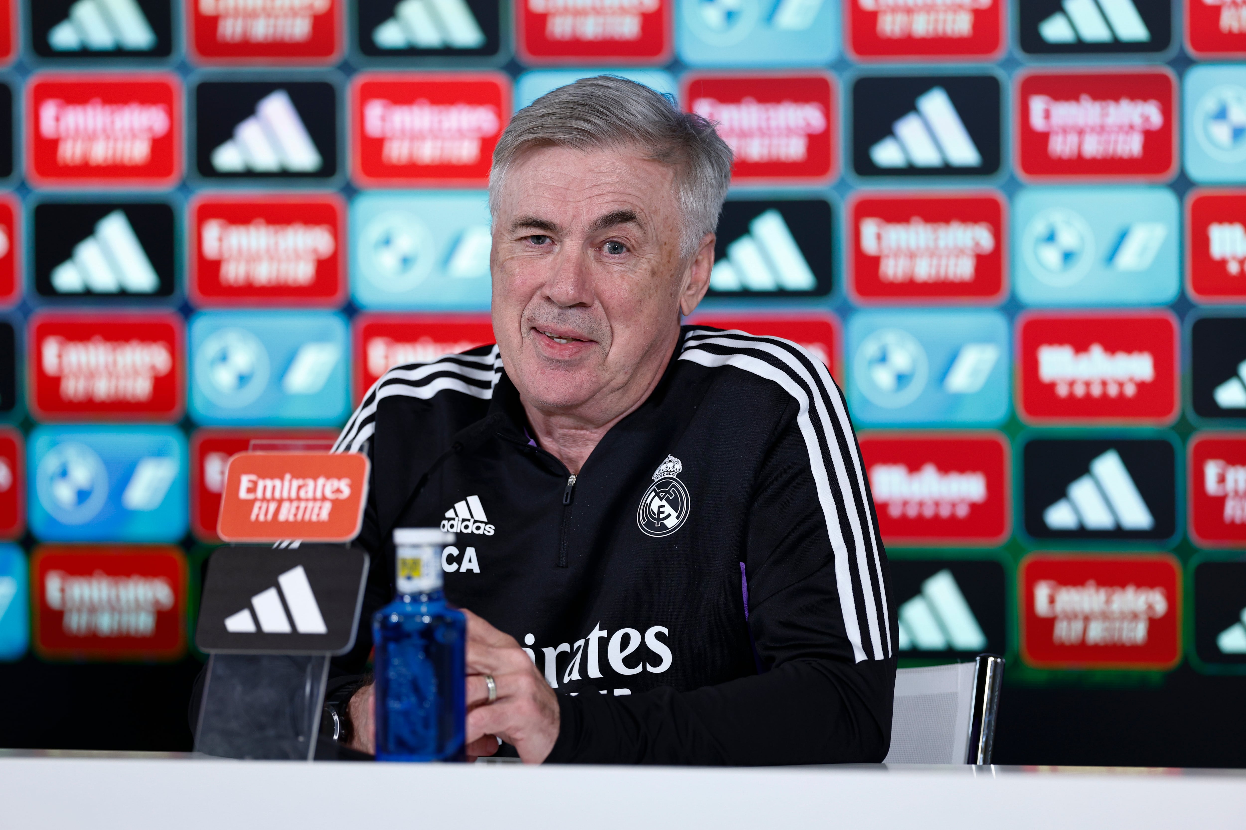 Ancelotti, en rueda de prensa.