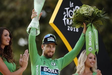 Sagan, con el maillot verde