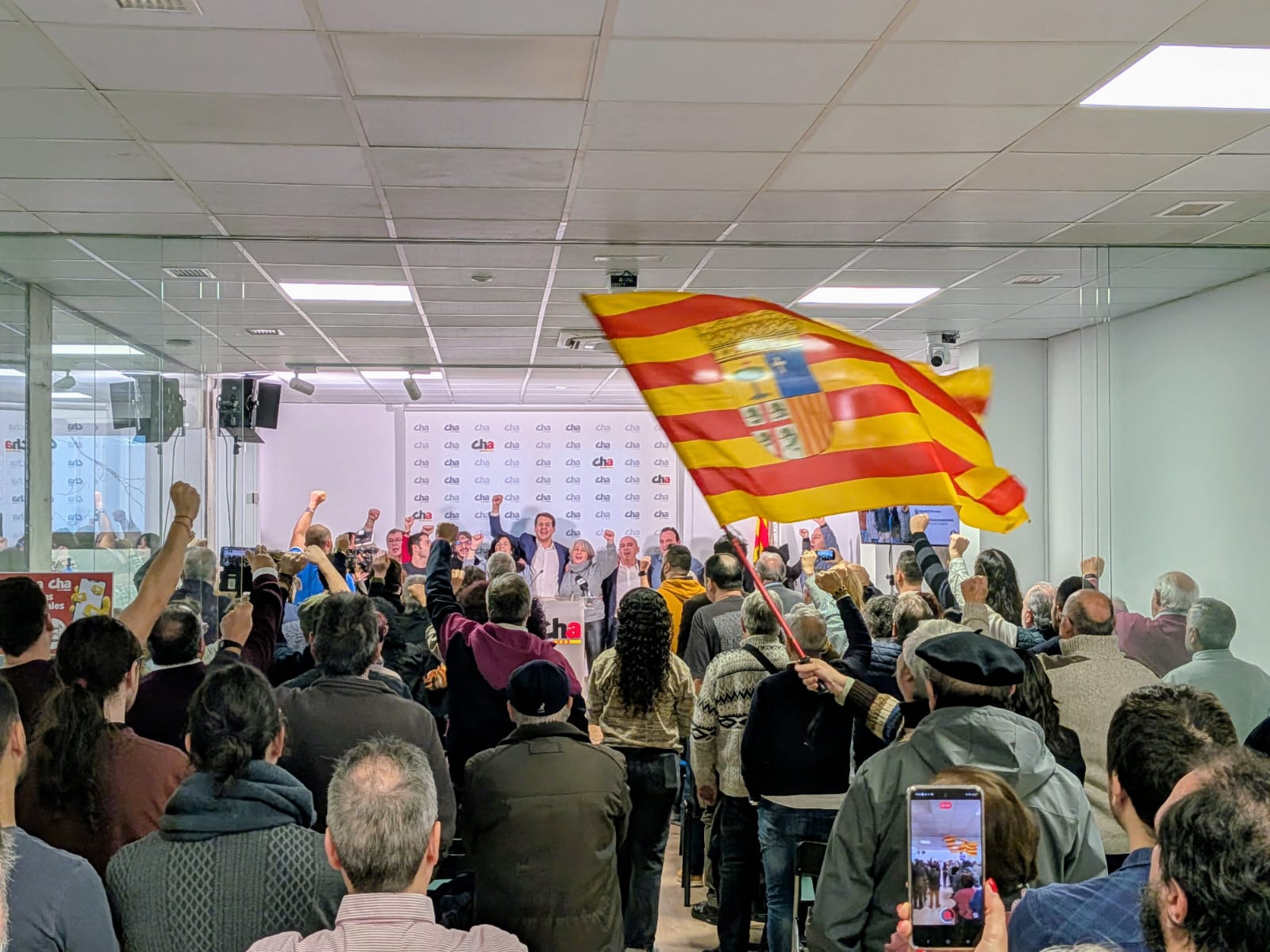 Acto de presentación de las listas electorales de Chunta