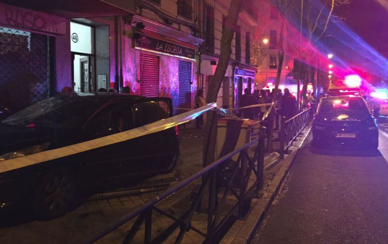 El perro ha muerto atropellado por un coche que invadió la acera en la calle Vallehermoso.