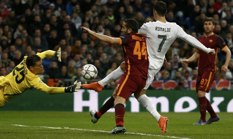 Cristiano Ronaldo marcó el primer tanto del partido de vuelta de los octavos de final de la Champions League.