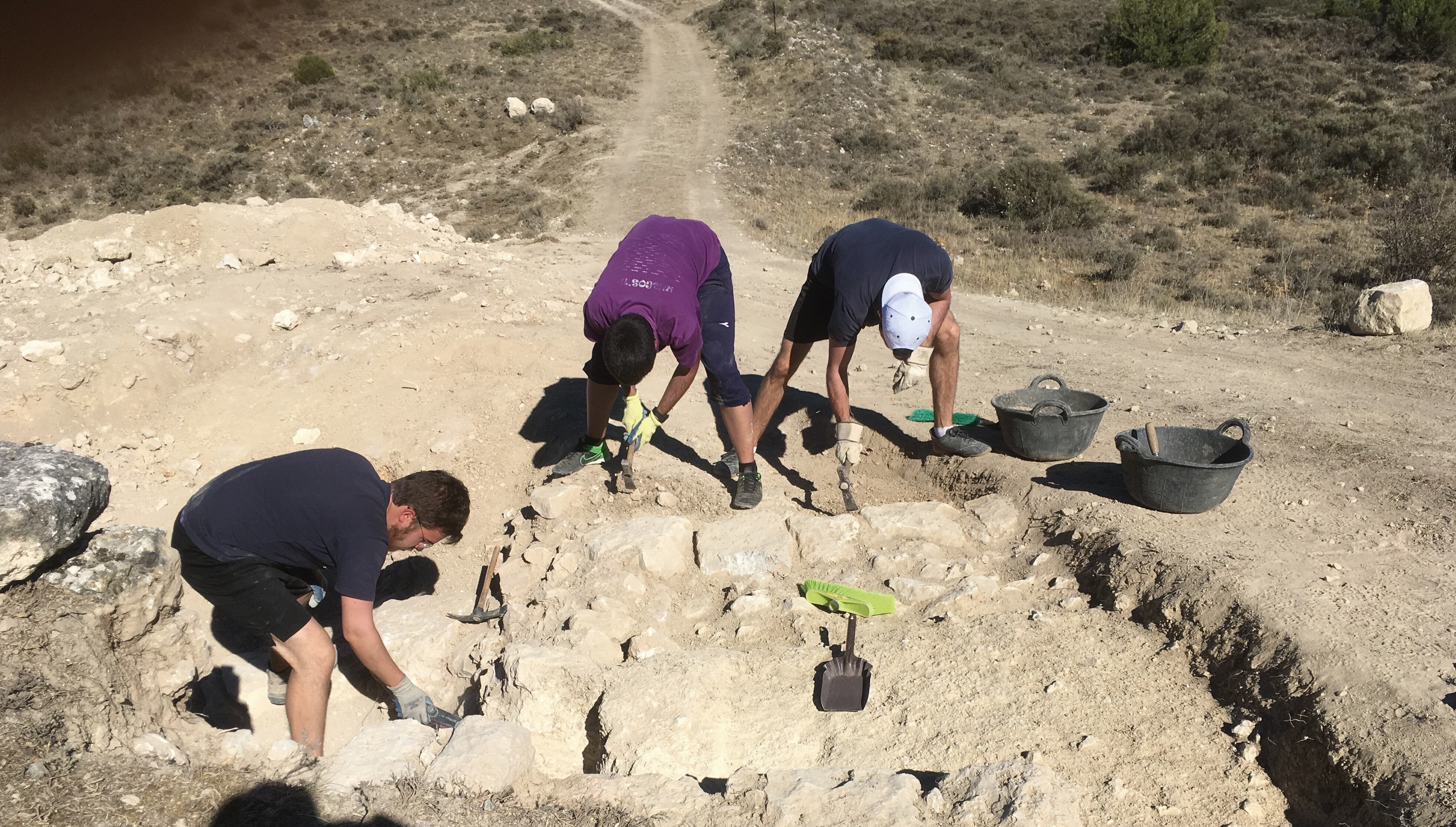 Trabajos en el yacimiento celtíbero de Klounioq en Quintanarraya