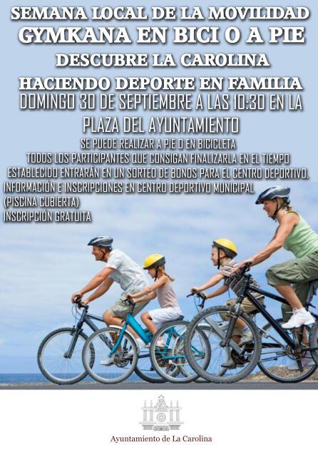 Cartel de la Gymkana en Bici o a Pie.