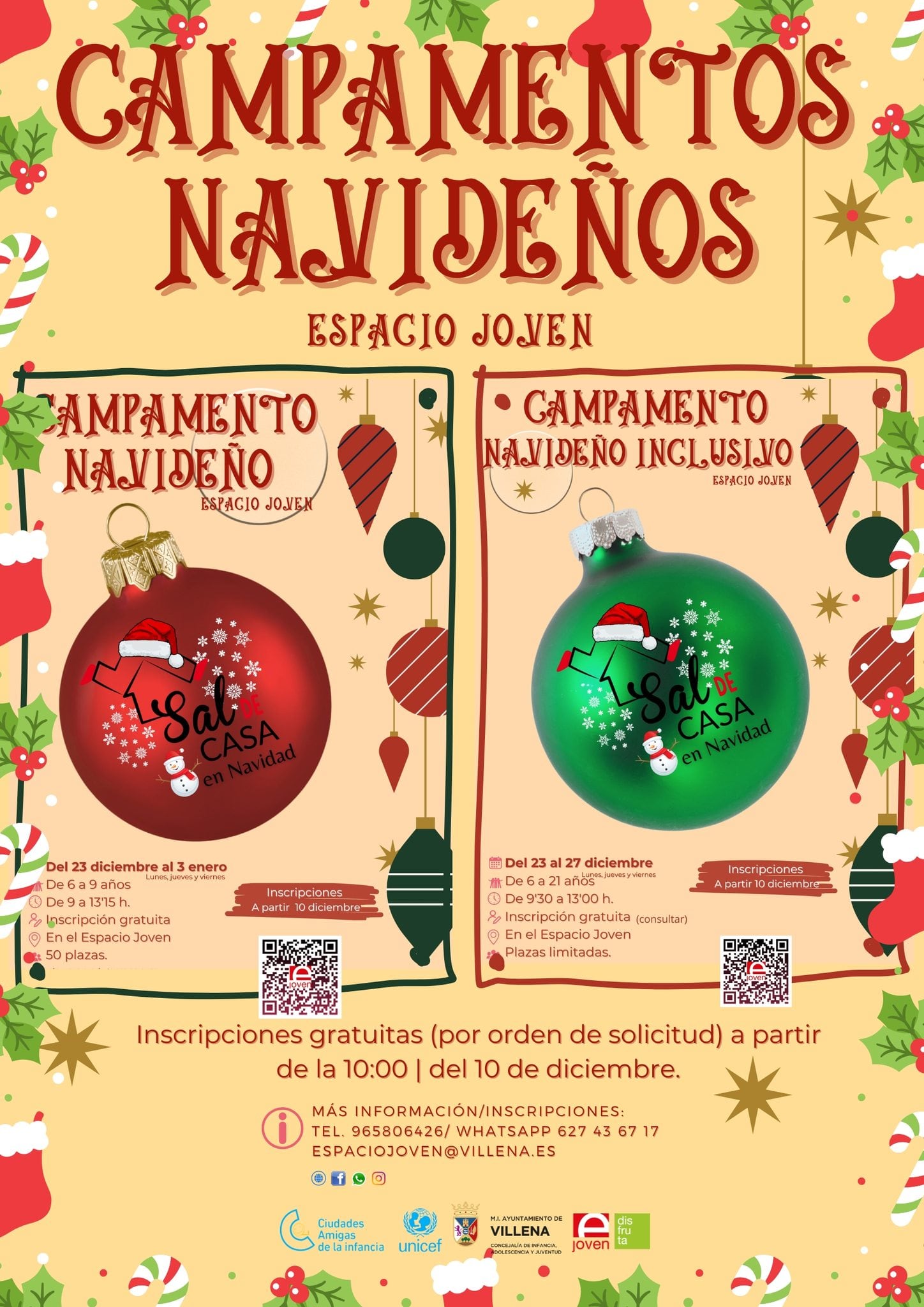 Actividades del Espacio Joven en Navidad