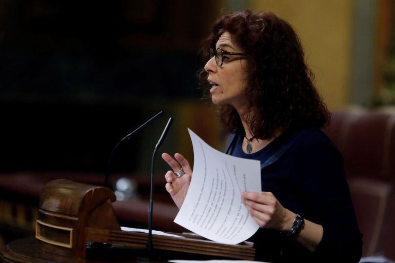 Rosana Alonso, nueva secretaria general de Podemos Cantabria, en el Congreso de los Diputados.