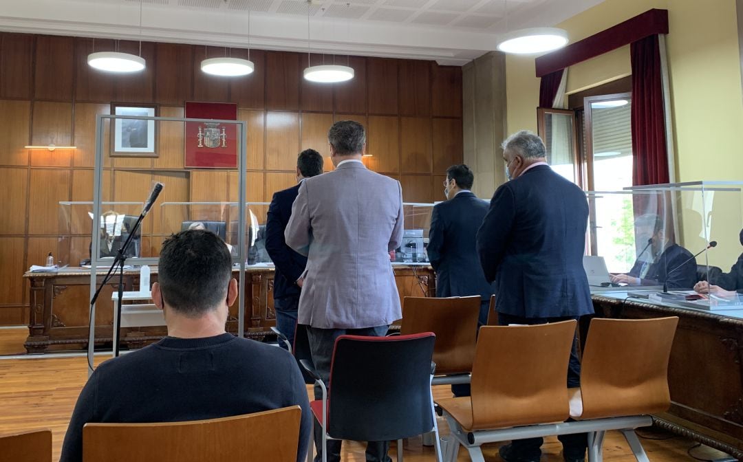 Los cuatro guardias civiles durante su declaración en el juicio del Caso Matinsreg.