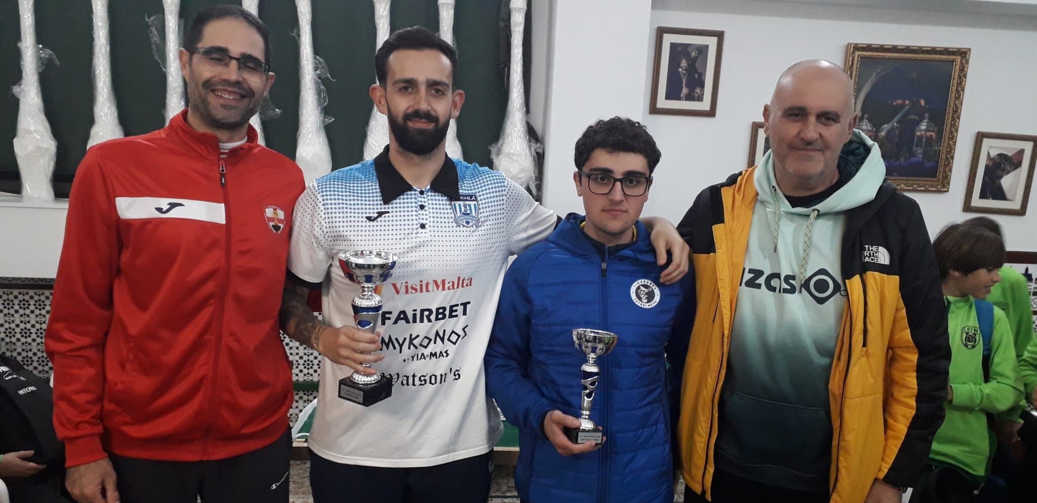 Podium Open junto al concejal de deportes de Tabernas.