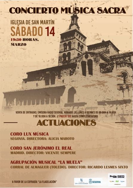 Cartel del concierto organizado por La Flagelación de Nueva Segovia