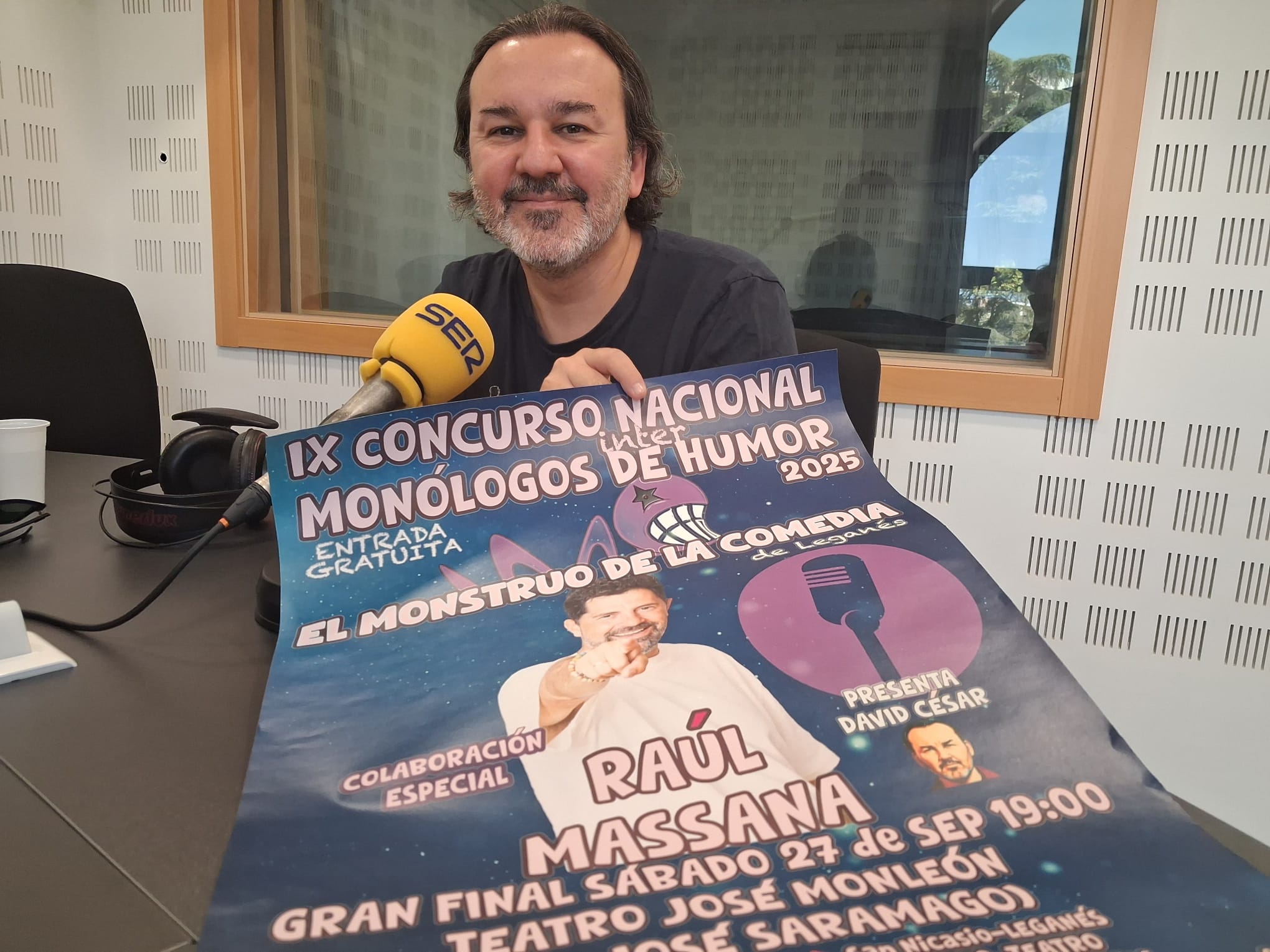 David César, de La Jarota, presentará de nuevo la final de 'El Monstruo de la Comedia de Leganés'