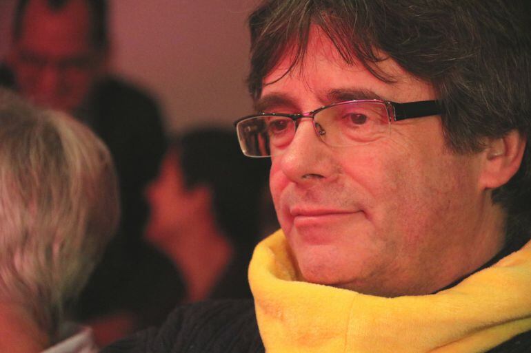Carles Puigdemont, al concert de Roger Mas el 2 de març del 2018, a Brussel·les