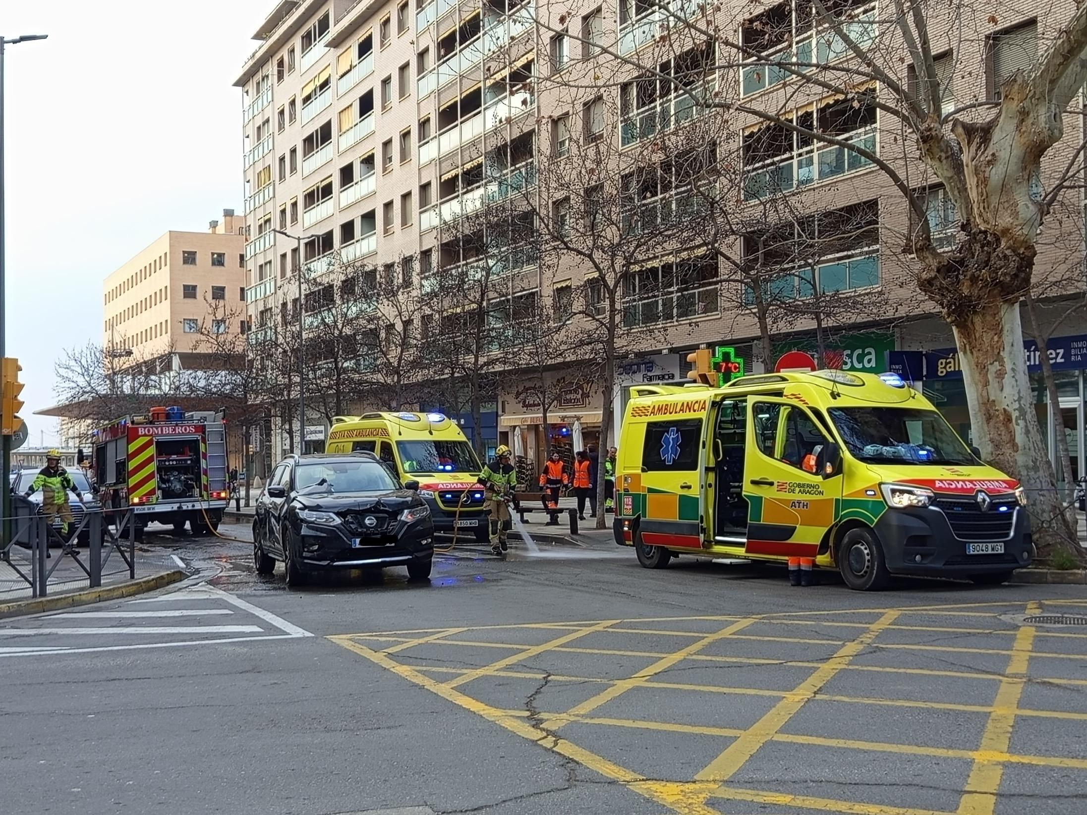 Aspecto de la calle Zaragoza tras el siniestro