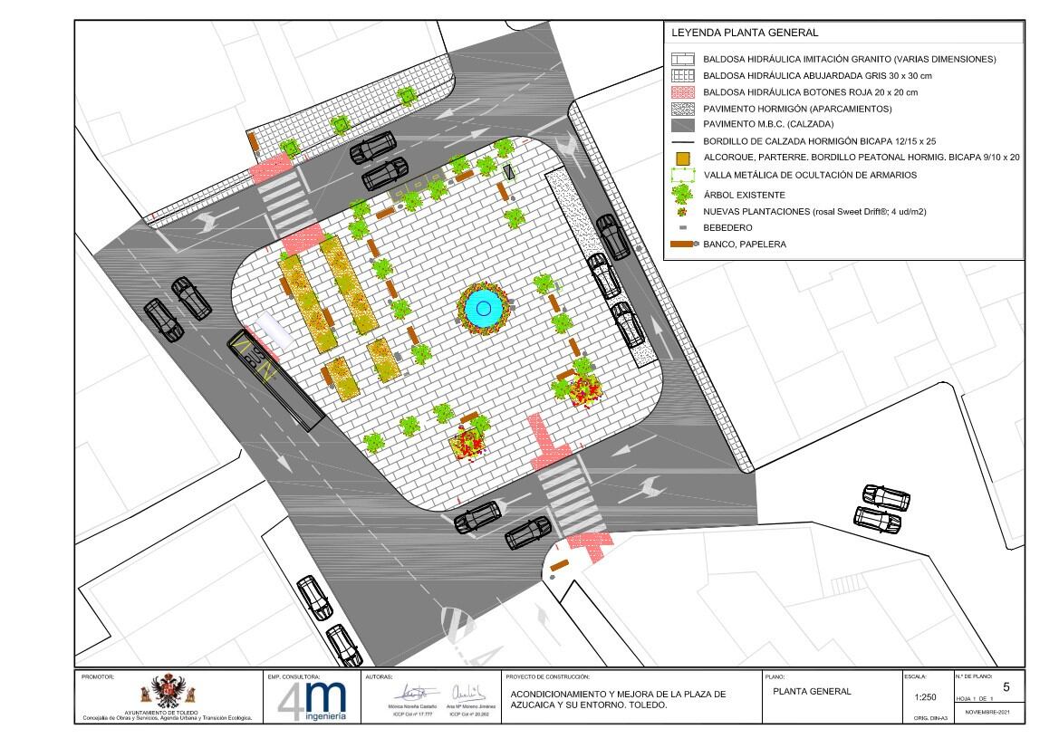 Se aumentará la superficie actual de la plaza en 960 metros cuadrados