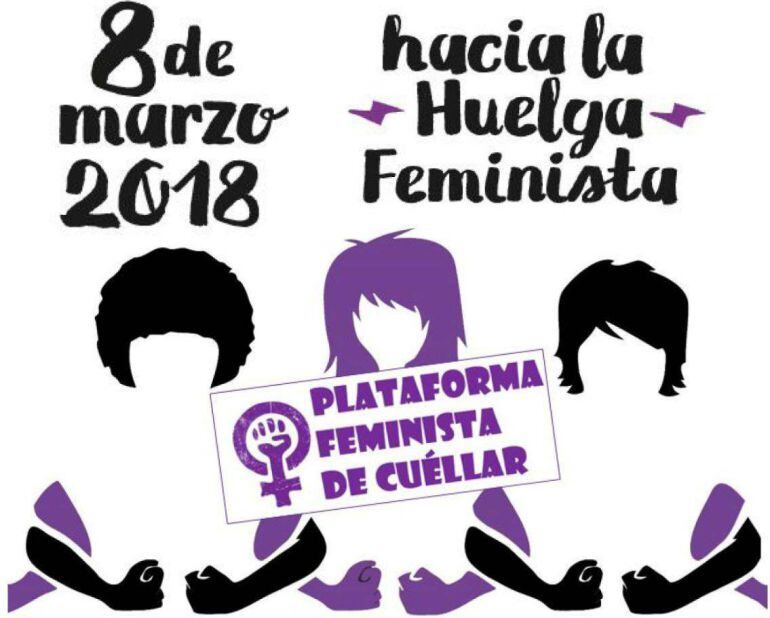 Cartel de la huelga feminista del 8 de marzo de la Plataforma Feminista de Cuéllar