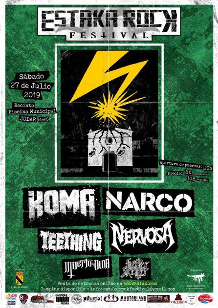 Cartel anunciador del Estaka Rock Festival, una de lasactividades que más expectación genera en este mes de julio