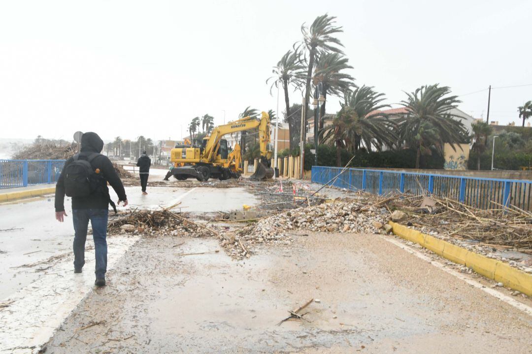 Trabajos post temporal en Xàbia.