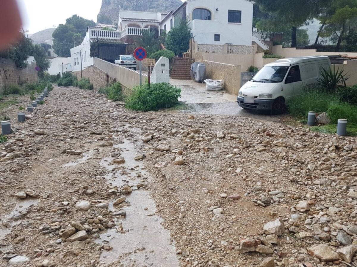 Xàbia acumula más de 75 litros de lluvia