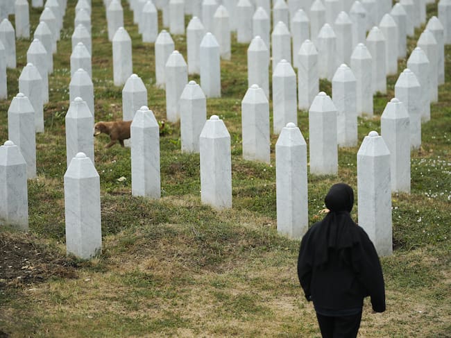 En el cementerio conmemorativo de Potocari (Bosnia Herzegovina), el 9 de julio de 2025.