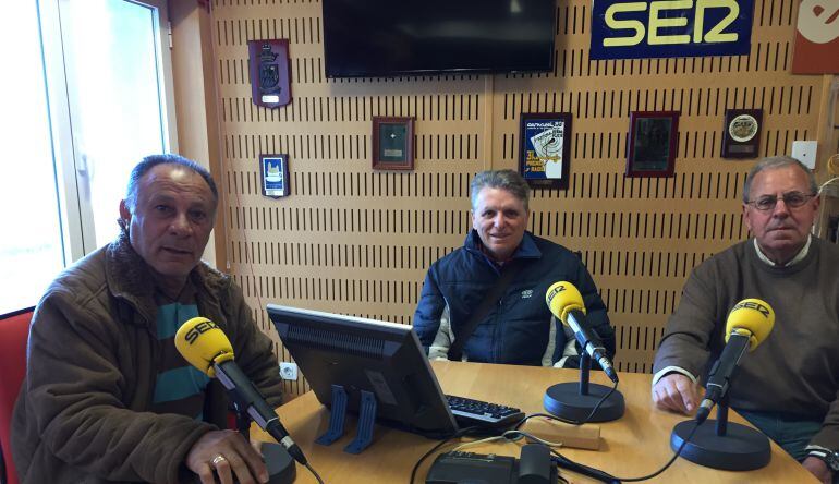 Paco Baena, Antonio Cama y Luís Escarti en Radio Cádiz