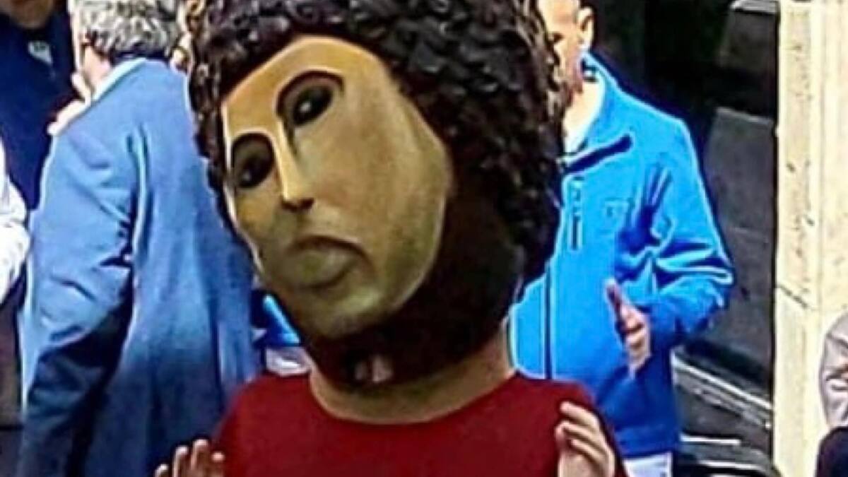 El Ecce Homo, convertido en cabezudo, viaja a Fitur para promocionar el turismo en Borja