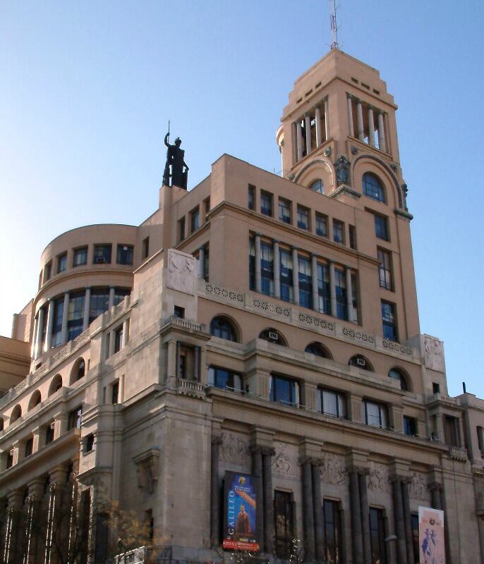 El edificio del Círculo de Bellas Artes de Madrid.