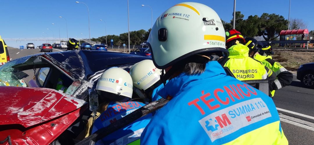 El accidente ha ocurrido justo en el límite entre Madrid capital y Alcobendas