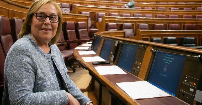 Velasco, en su escaño en el Congreso de los Diputados