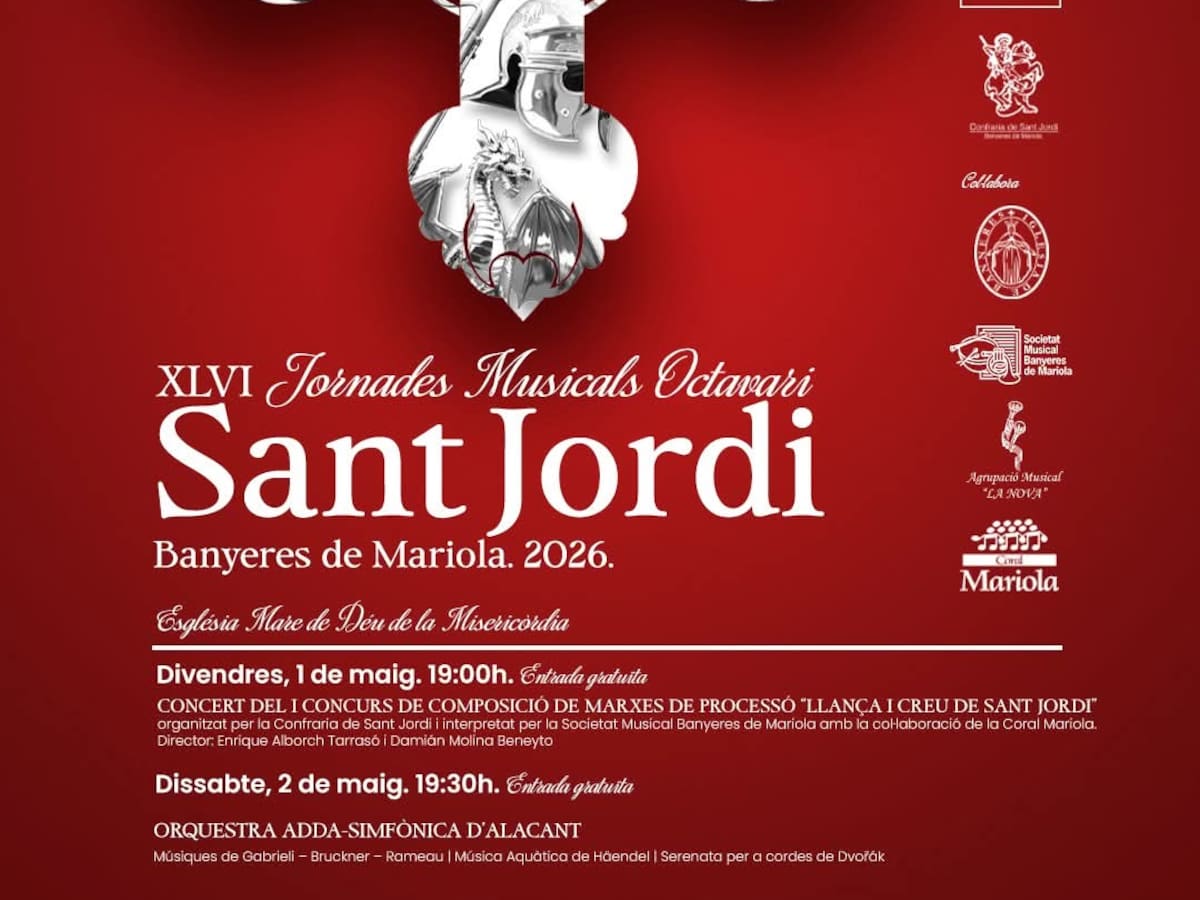 El concurso de composición de marchas de procesión abre las Jornadas Musicales del Octavario de San Jorge en Banyeres de Mariola