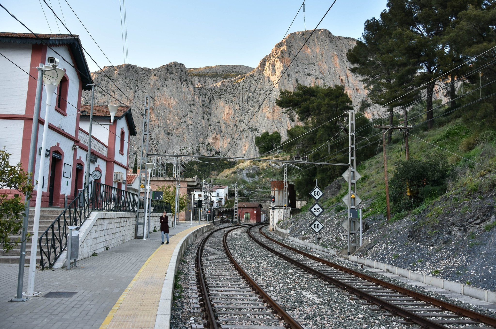 Estación El Chorro, en Álora (Málaga) donde llegará el Cercanías C-2