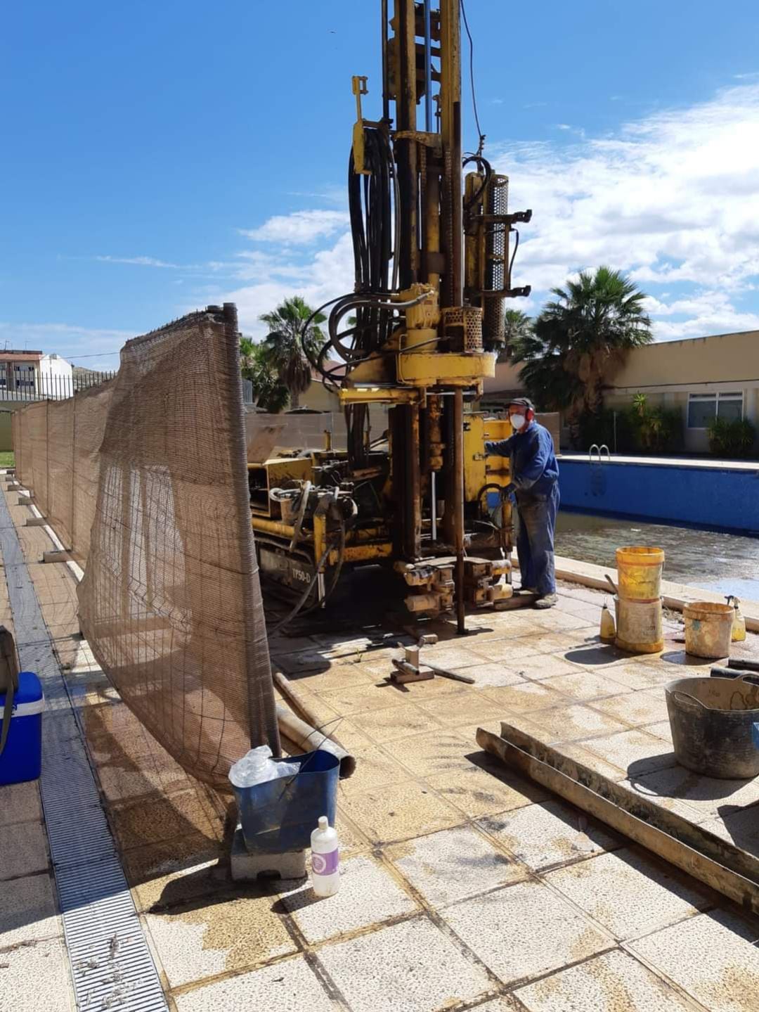 Trabajos en la piscina 