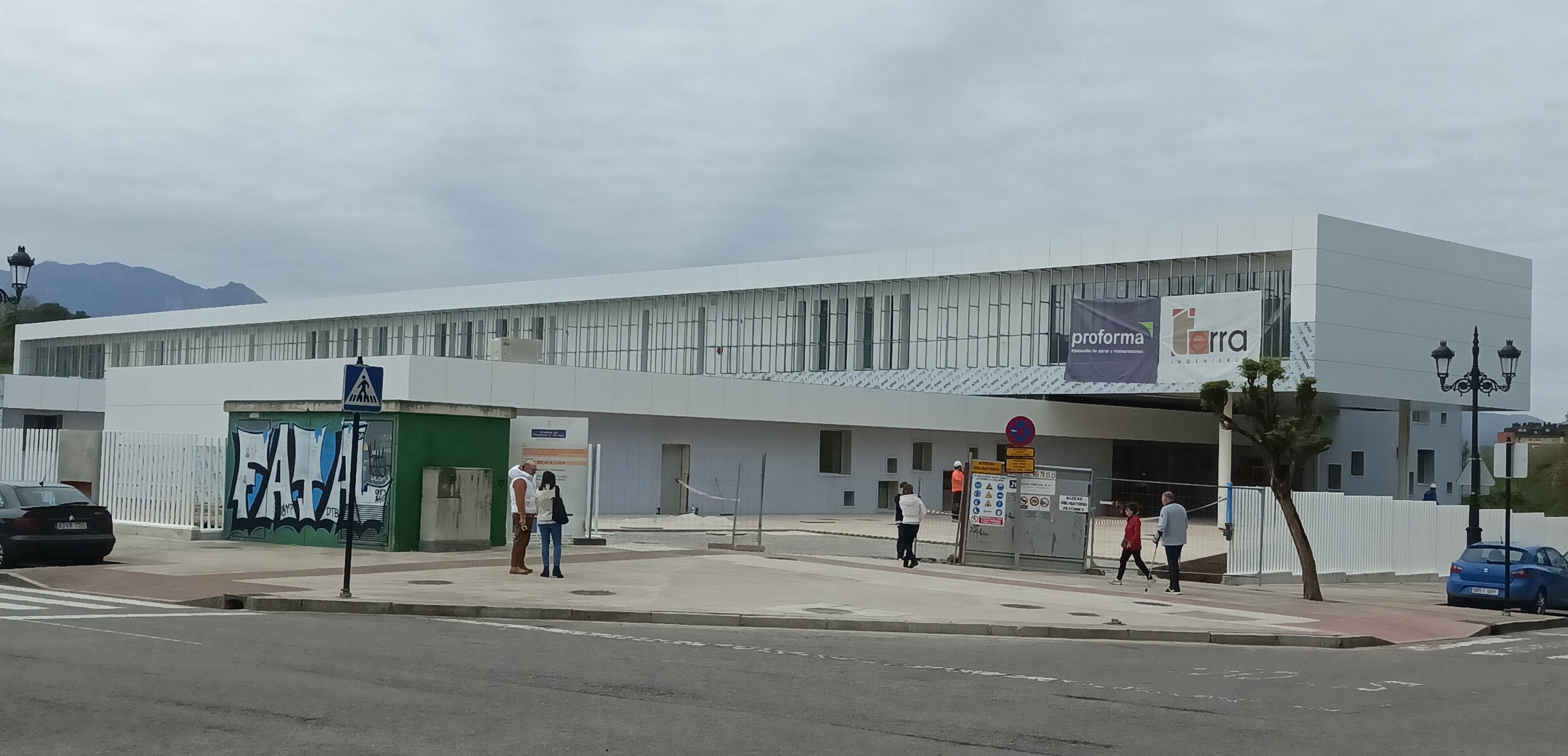 Obras del nuevo IES de La Florida, en Oviedo.