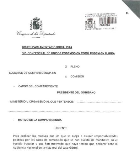 DOCUMENTO | Consulta la petición de comparecencia