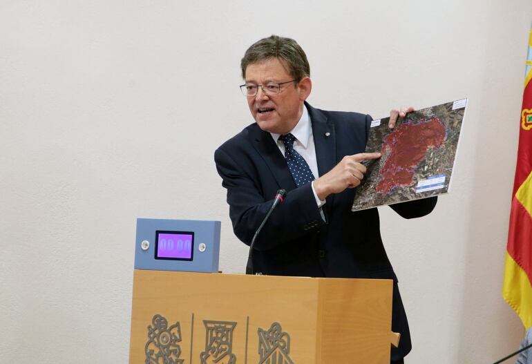 El President de la Generalitat, Ximo Puig, durante su comparecencia en la Diputación Permanente de Les Corts