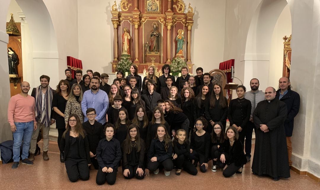 La Joven Orquesta de Cuenca en la iglesia de Gerindote (Toledo).