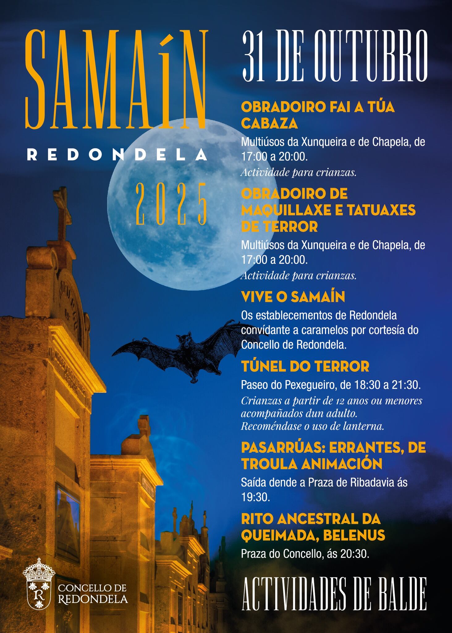 Presentación actividades Samaín en Redondela