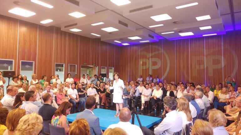 Soraya Sáenz de Santamaría durante un acto en Cádiz esta semana