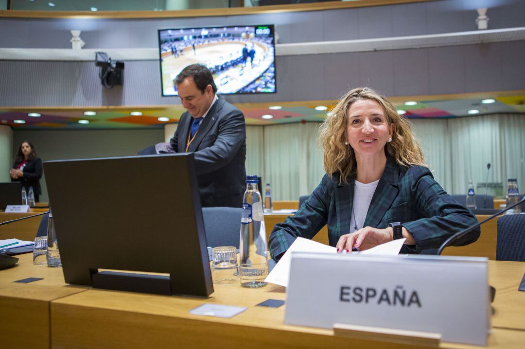 La consejera de Familia e Igualdad de Oportunidades, Alicia García, en la reunión de ministros de Empleo y Política Sociales de la UE 	 
 