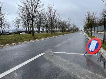 Comienzan las obras para crear un nuevo carril en las calles Maite Zúñiga y Zumabide