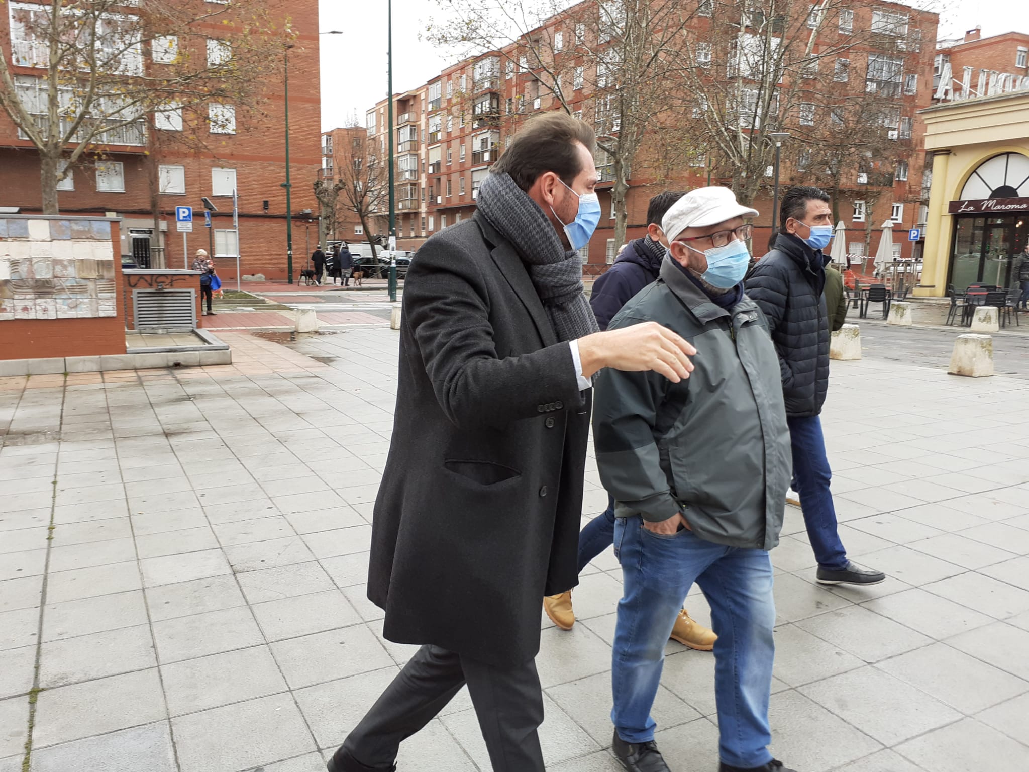 Öscar Puente en una de sus visitas a las obras de la ciudad