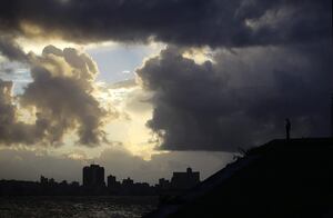 Nubes en el cielo de La Habana a la espera de la llegada del huracán &#039;Sandy&#039;