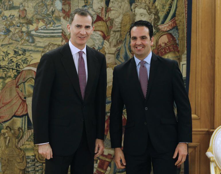 El Rey ha recibido hoy en audiencia en el Palacio de la Zarzuela al diputado de UPN Íñigo Alli 