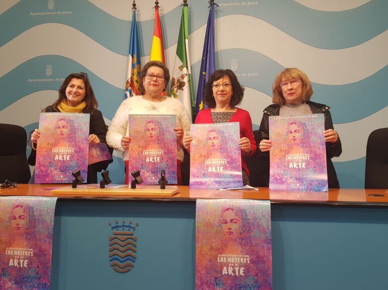 Imagen de la presentación de la programación prevista para el Día Internacional de la Mujerez en Jerez bajo el lema &#039;Las Mujeres en el Arte&#039;.